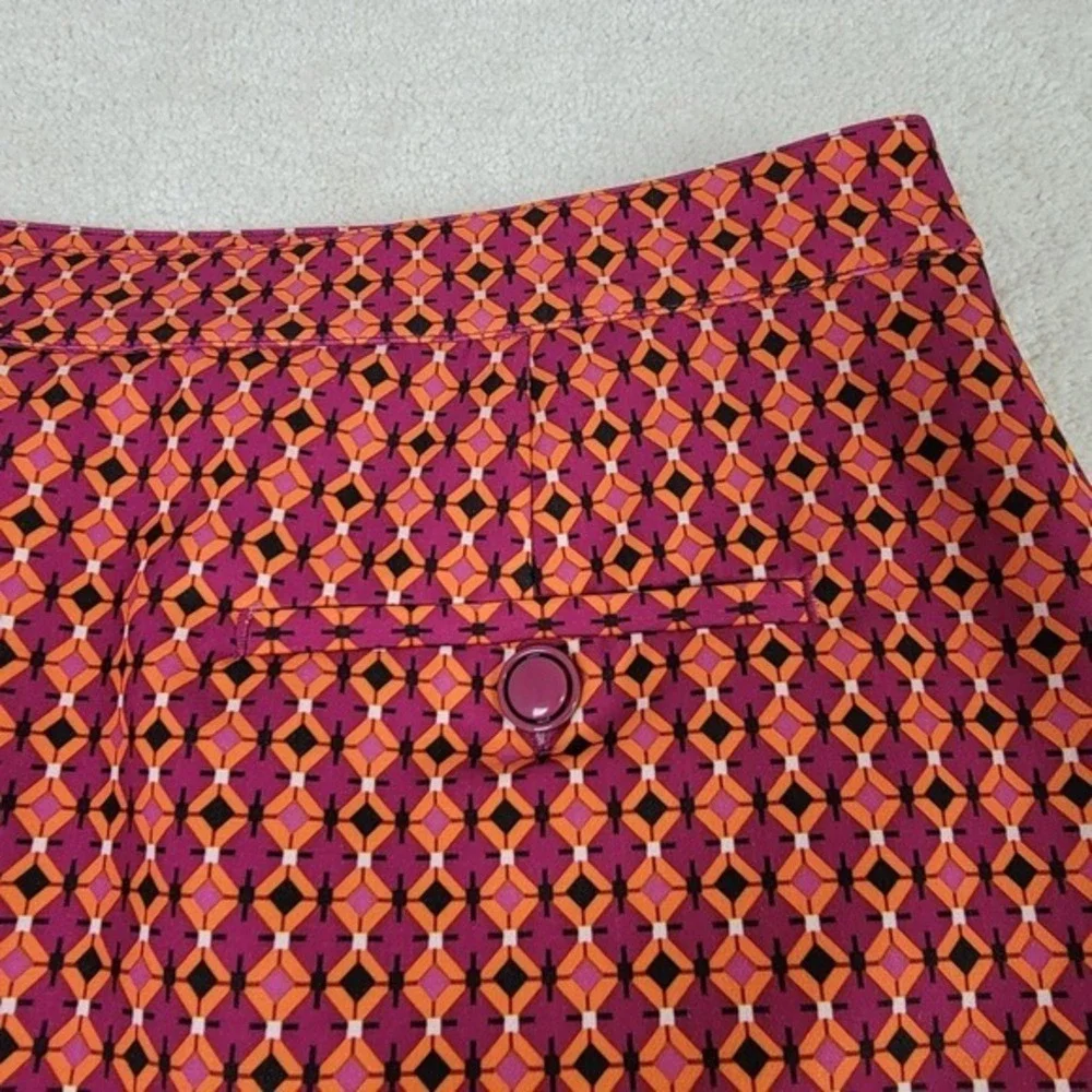 EP Pro Golf Skort Size 8 Pink Orange Geometric Print Tennis Skirt Athleisure‎